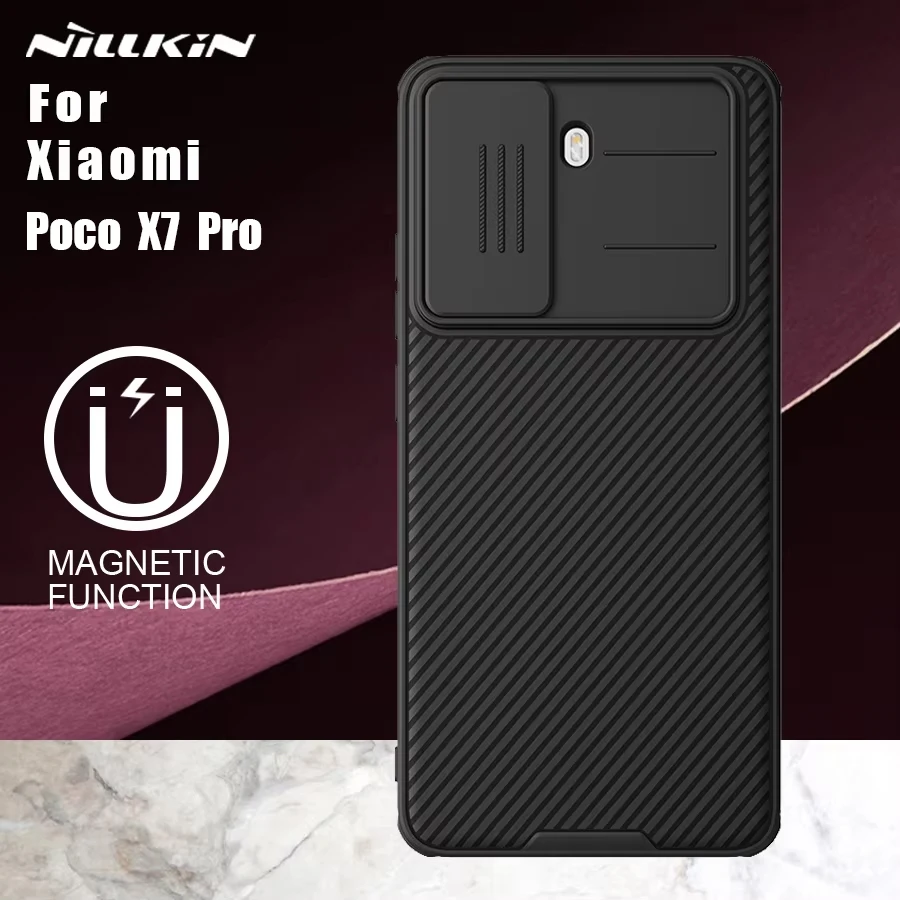 

NILLKIN for Xiaomi Poco X7 Pro 5G case Camshield Pro Magnetic Back Cover Protection Slide Camera Cases