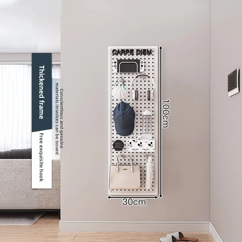 ثقب دائري ثقب مجلس جدار الجرف الجرف الفولاذ المقاوم للصدأ عرض تخزين أدوات الأجهزة والمجوهرات العالمي معلقة مجلس الجدار