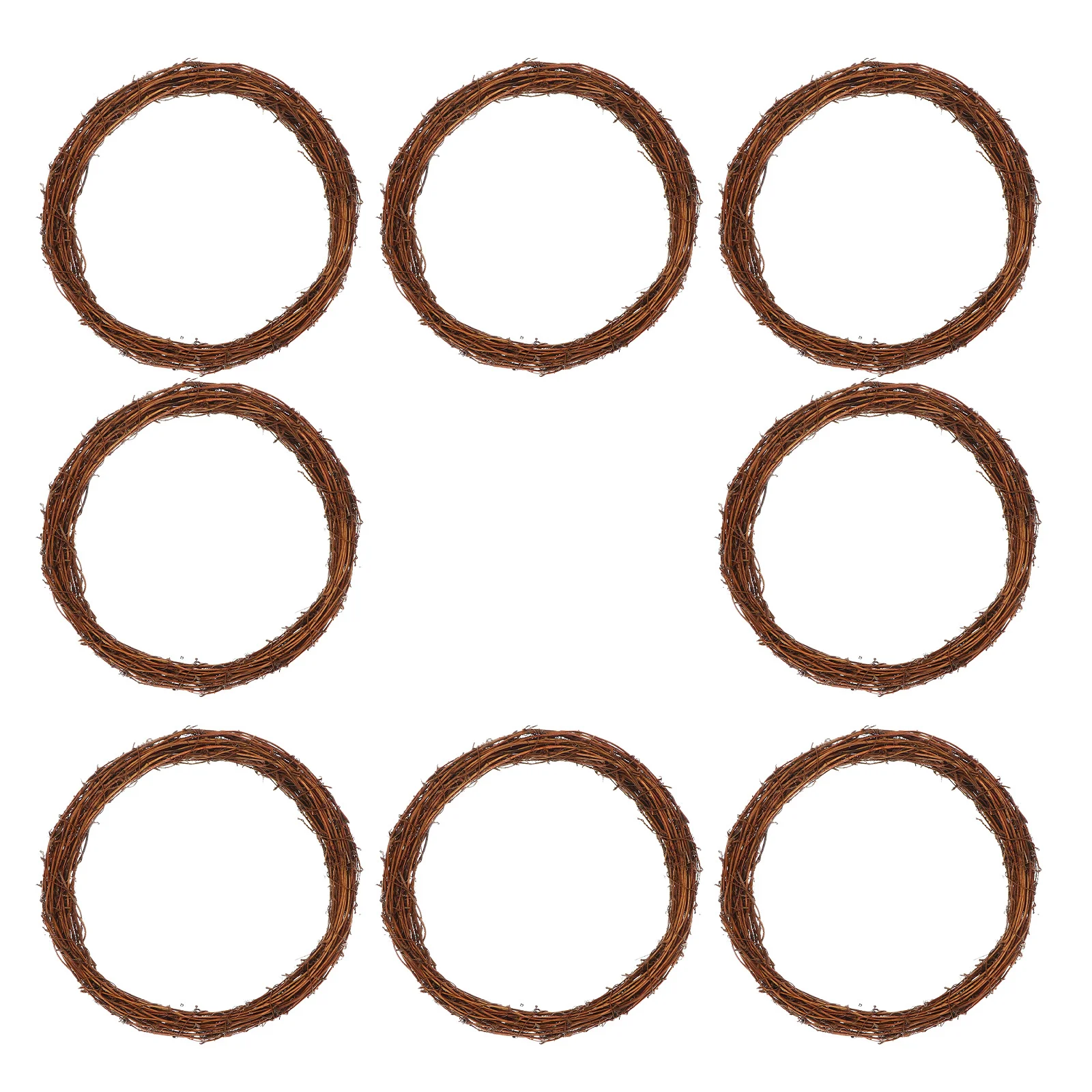 

8pcs 30Cm Circle Vine Ring Handcrafted Rustic Twig Wreath Base For Diy Farmhouse Christmas Decor Craft Rattan Hoop Wall Hanging