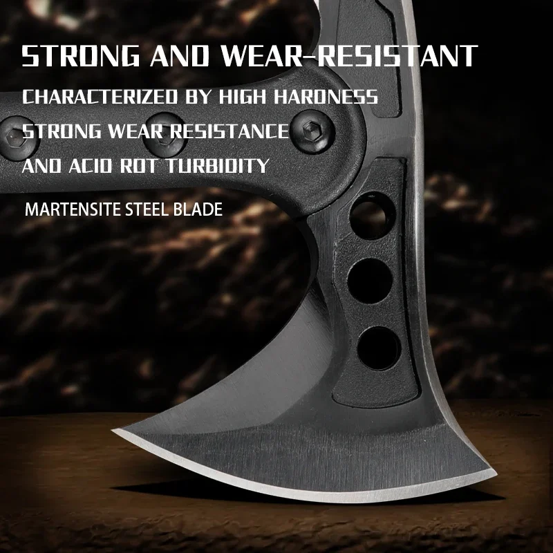 Imagem -06 - Portátil Multi Funcional Aço Battle Axe Huangfu4cr13 Survival Axe para Acampamento ao ar Livre Caça e Atividades de Emergência