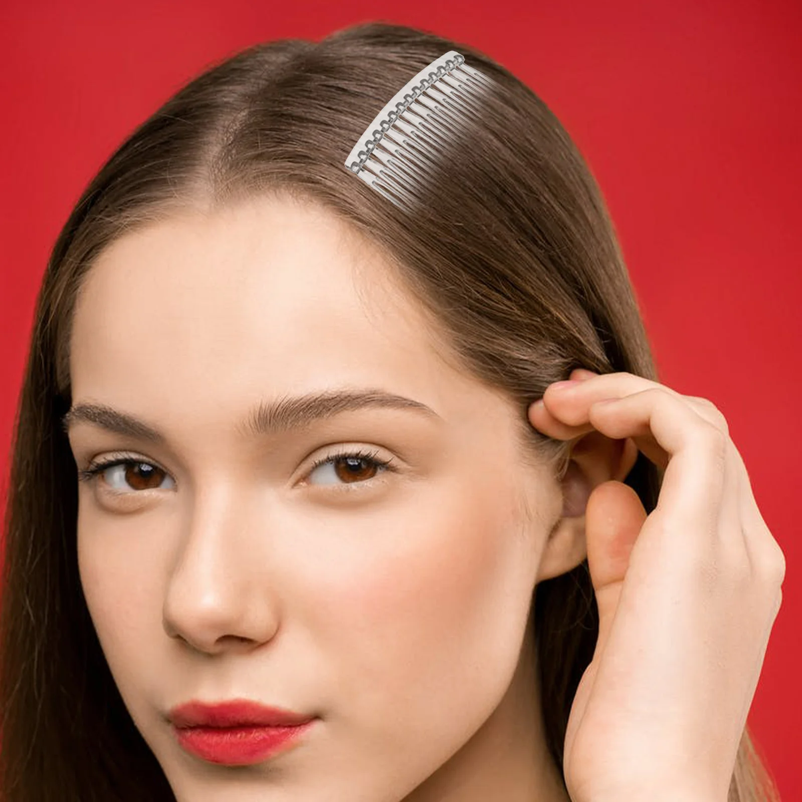 

50Pcs Plastic Hair Comb Transparent Comb for Women Styling Updo Bun French Twist Secure Grip Comfortable Wear French Bun Comb,