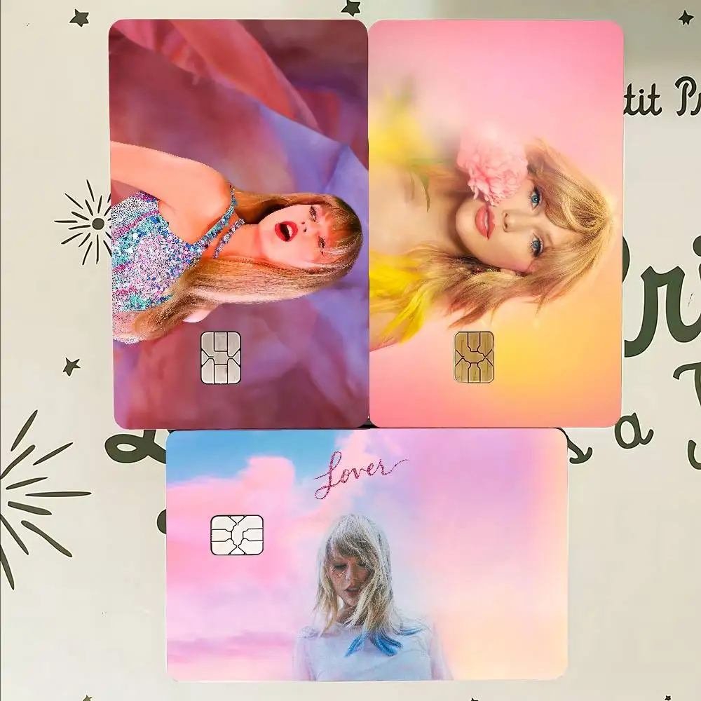 T-Taylor-SwiftS Credit Card Skin Stickers No Adhesive Residue Water Proof For VISA Credit Card Subway Access Card