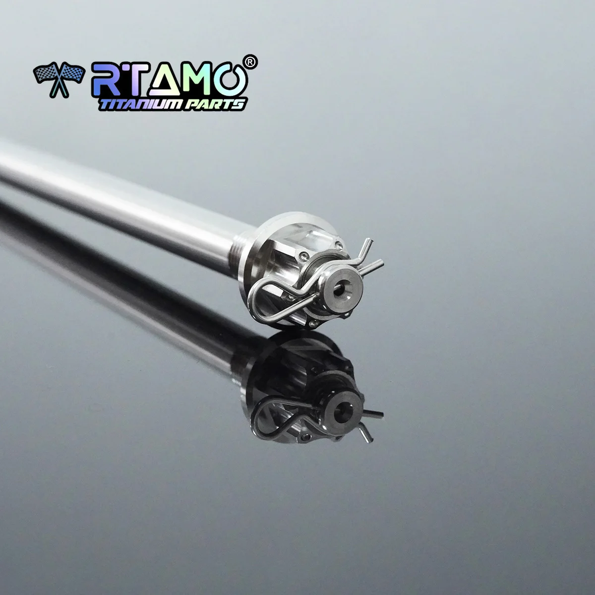 RTAMO Gr5 Titanachse M12X 225–330 mm M12 Mutter mit Clips TC4 vorne hinten Welle für Motorrad-Radachse – Detail 4