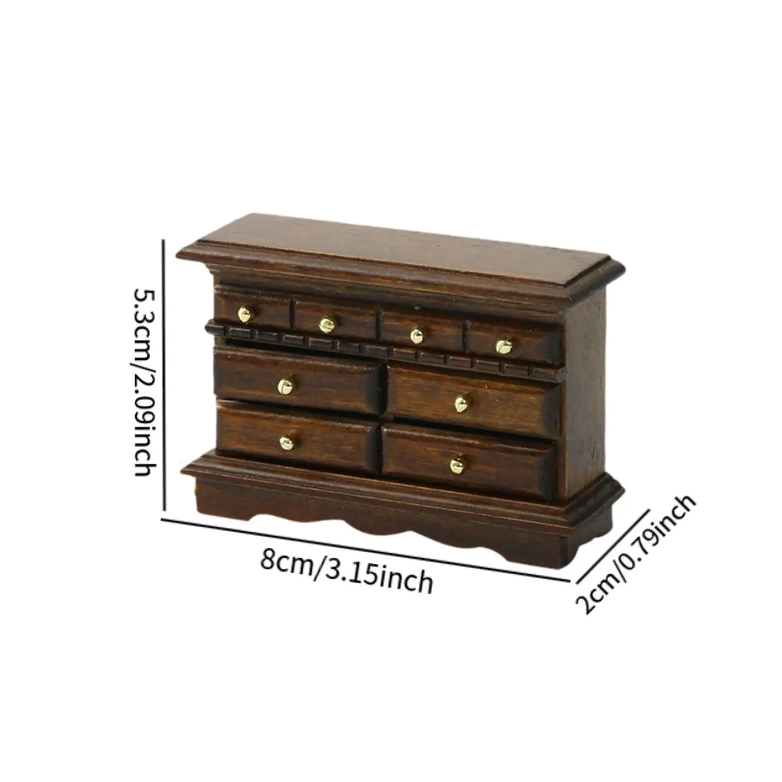 Meuble TV Miniature pour maison de poupée 1:12, meuble TV et commode, cadeaux d'anniversaire en bois