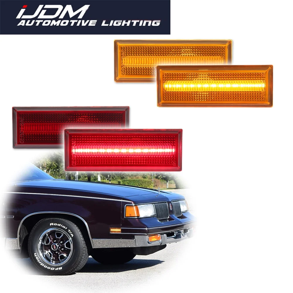 

Для Oldsmobile Cutlass 2-дверные 1981-1988 гг. Переднее/заднее крыло Боковые габаритные огни Светодиодные указатели поворота Парковочные огни