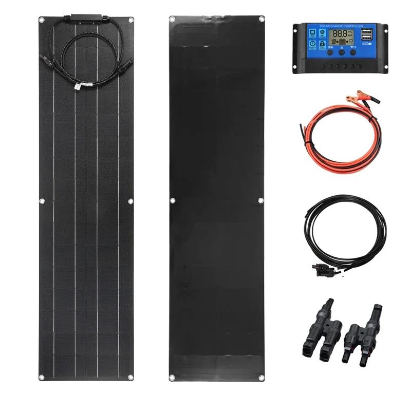 

300W 600W Monocrystalline Solar Panel Kit for Battery Charger Laptop Notebook Computer Bendable Portable Flexible Solar Module