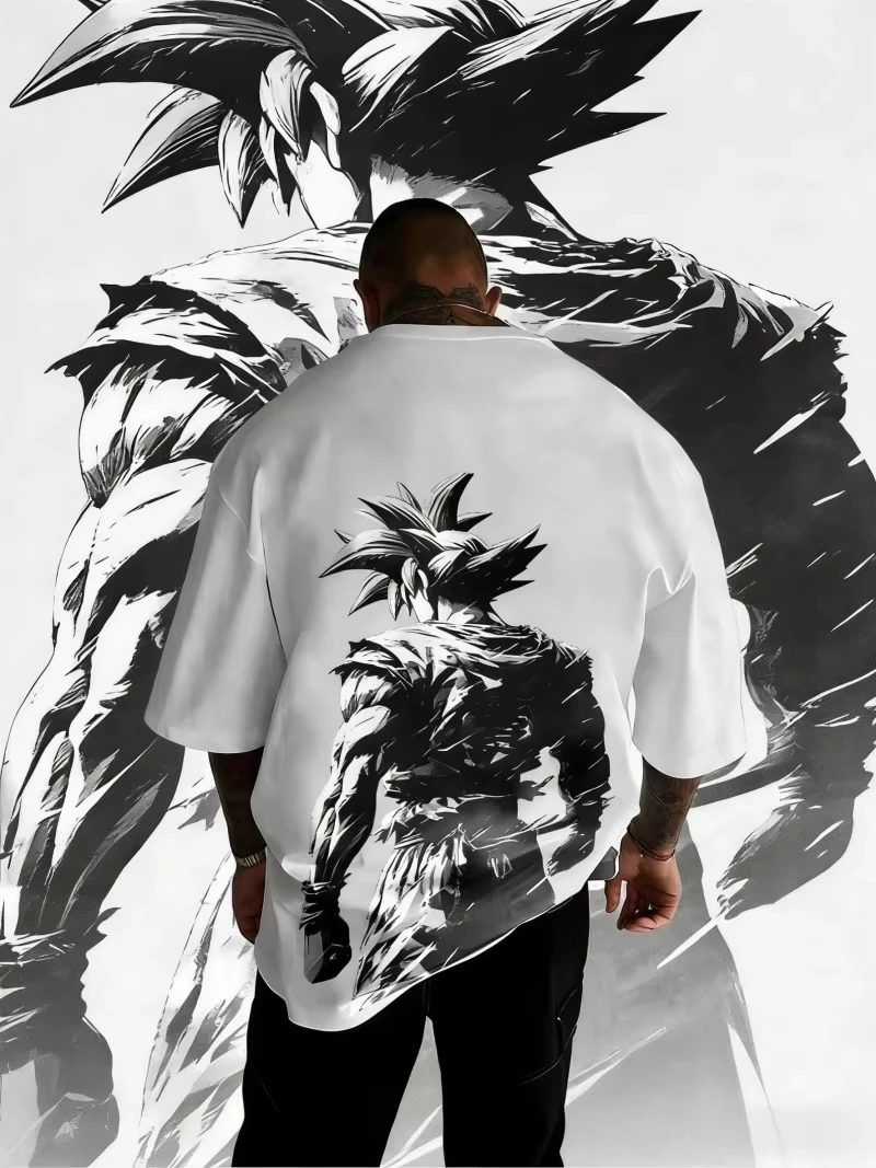 

2026 New Summer Dragon Ball 40th Anniversary Son Goku Anime Printed T-shirt Extra Size Casual Streetwear Unisex Y2k