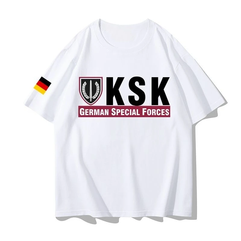Germany Ksk German Special Forces T-shirt Military Fan Military Style Tactical Casual Short-sleeved Cotton T-shirt Summer 2026