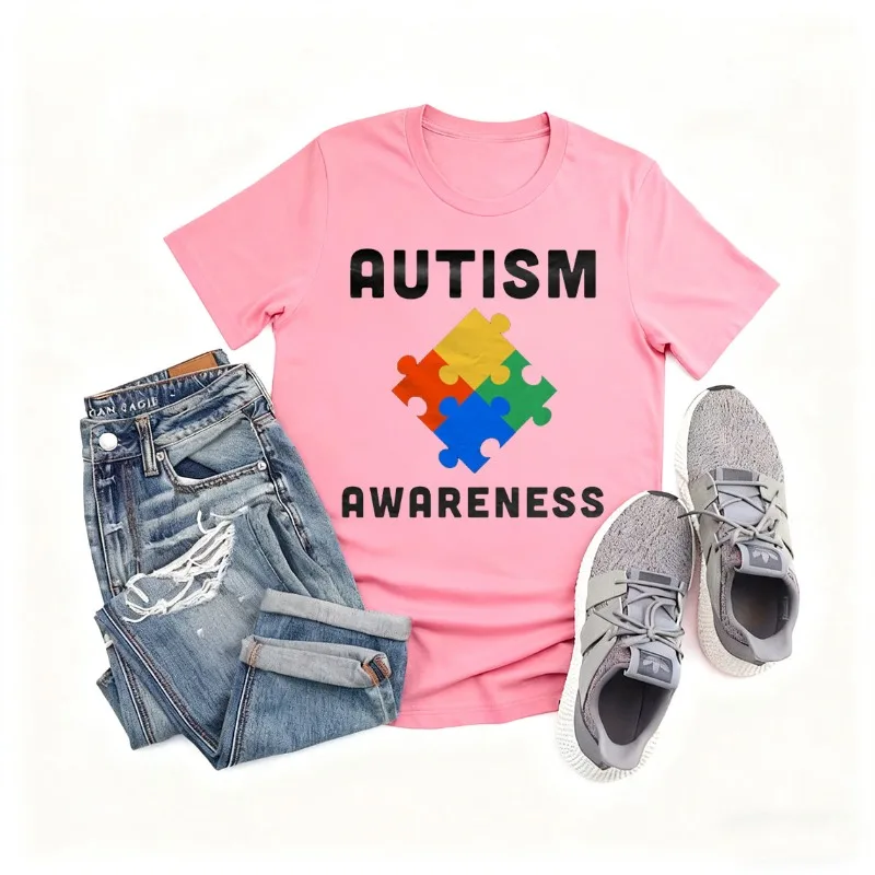 

Autism Shirt Autism Awareness Month Gift Autism Awareness Shirt Crew Neck Outdoors High Quality Cotton Short-sleev Fashion Tees