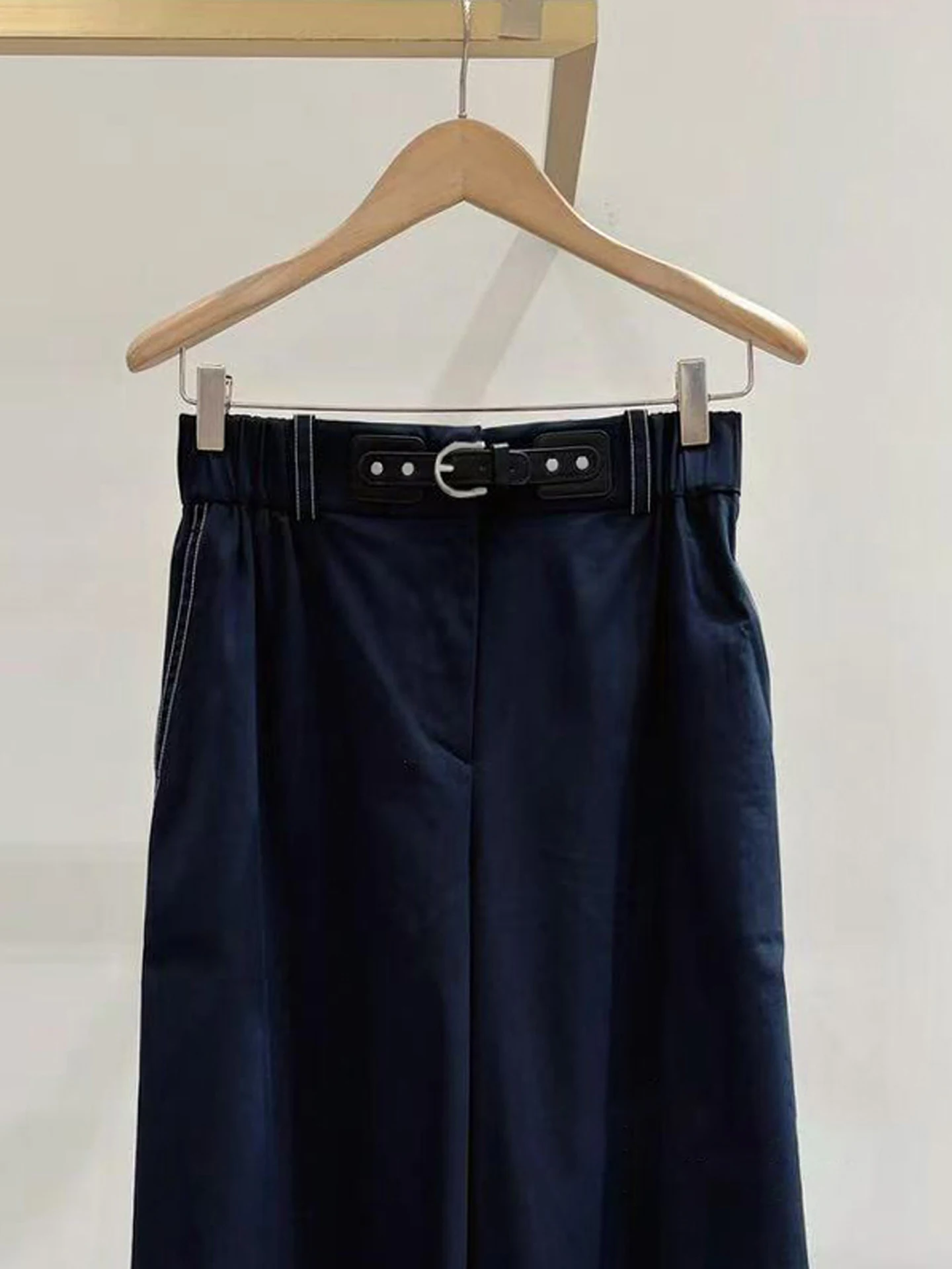 하이웨이스트 와이드 레그 청바지 여성 캐주얼 루즈핏 다용도 하이웨이스트 와이드 레그 데님 팬츠 가을 시즌용