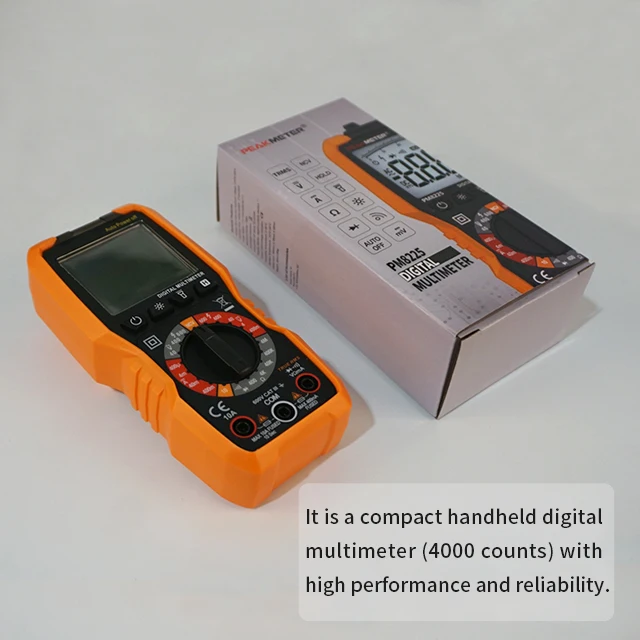 2022 Peakmeter New arrivals PM8225 Digital multimeter 4000 counts display industry portable multimeter cheap type