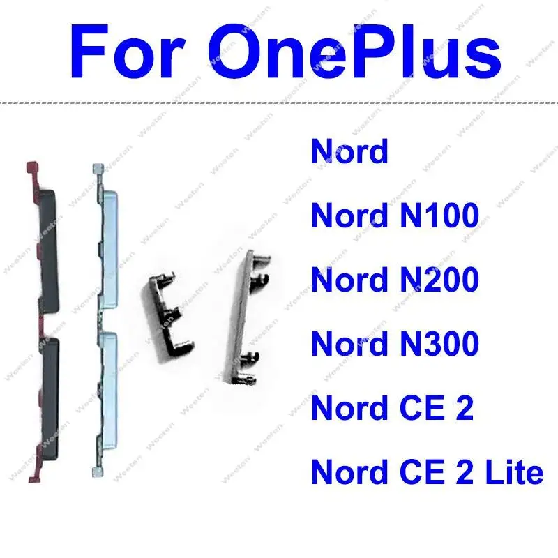 

For OnePlus 1+ Nord Nord CE 2 Lite Nord N100 N200 N300 5G One Off Power Volume Mute Side Keys Buttons Replacement