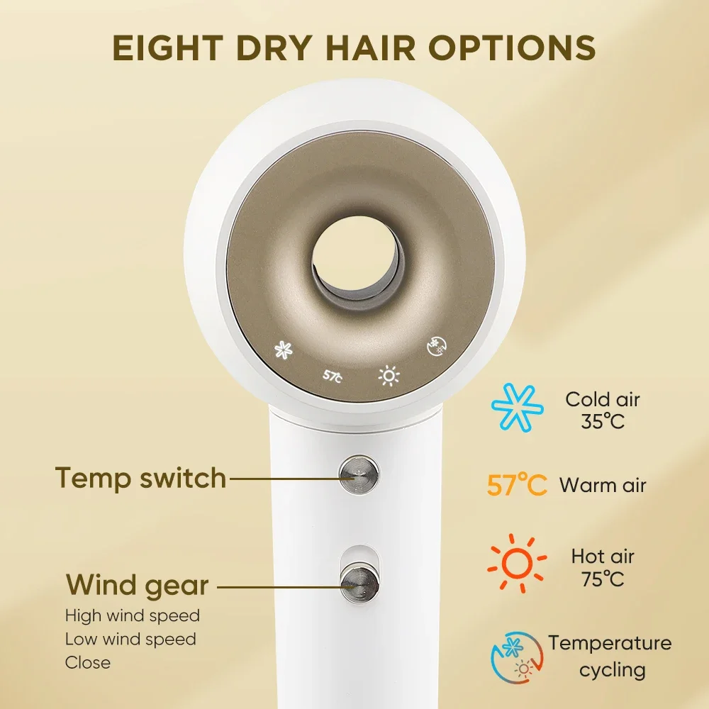 

-Portable Hair Dryer Professionnel Salon Powerful And Stable Negative Ionic New Hair Dryer