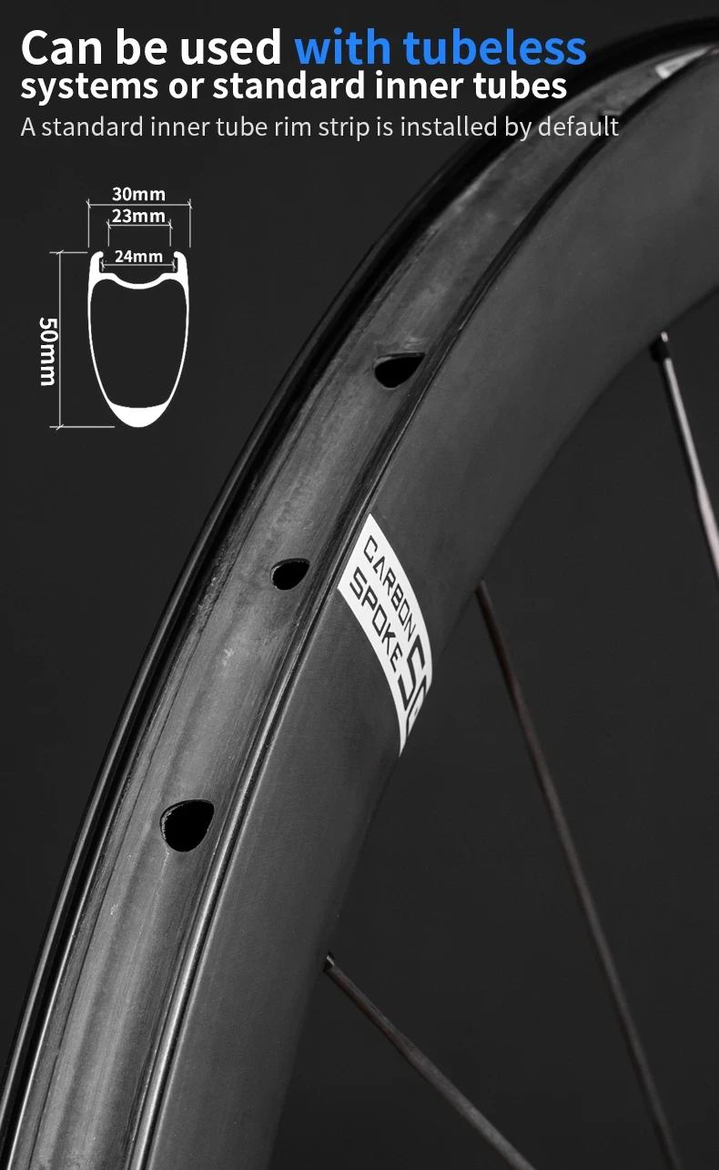KORE CYCLONE Carbon-Speichenlaufradsatz-50mm-T1000 Carbon-Felgen 36T/60T Ratchet-Nabe XDR/HG 700C Design für ultraleichte Straßenrennen – Detail 10