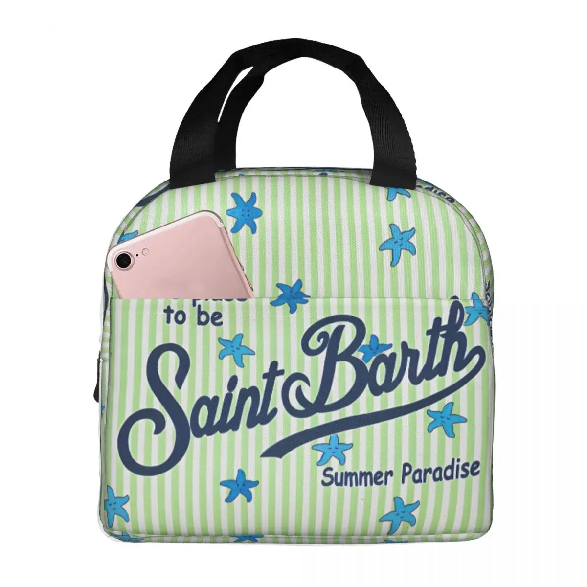 

S-SAINT B-BARTH Merch Изолированная сумка для обеда для рабочего хранения коробки для еды портативный термохолодильник коробка для бенто