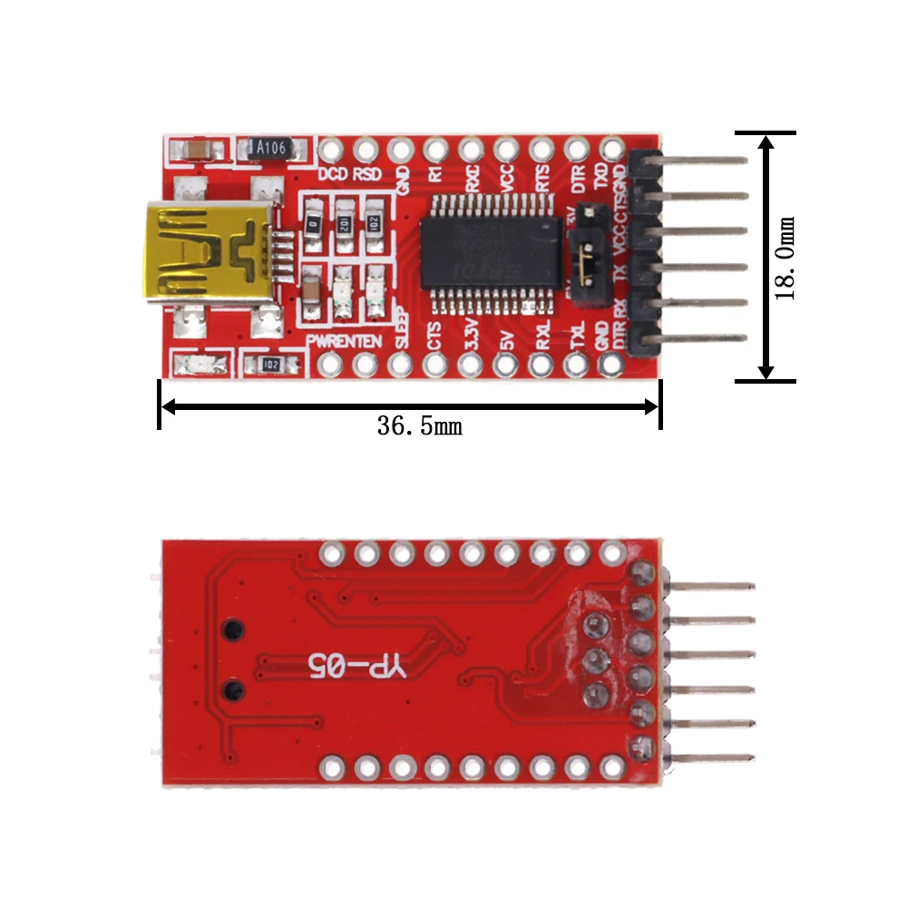 FT232RL FT232 FTDI 3.3V 5.5V Serial Converter Adapter Module TYPE-C Mini Port For Arduino Pro Mini USB TO TTL 232