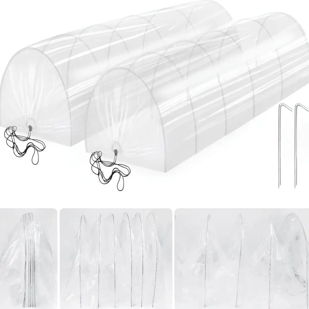 Garden Plant Protection Cover Tunnel Greenhouse For Winter Seedling Shield Outdoor Flower Vegetable Growth Shelter Hoop