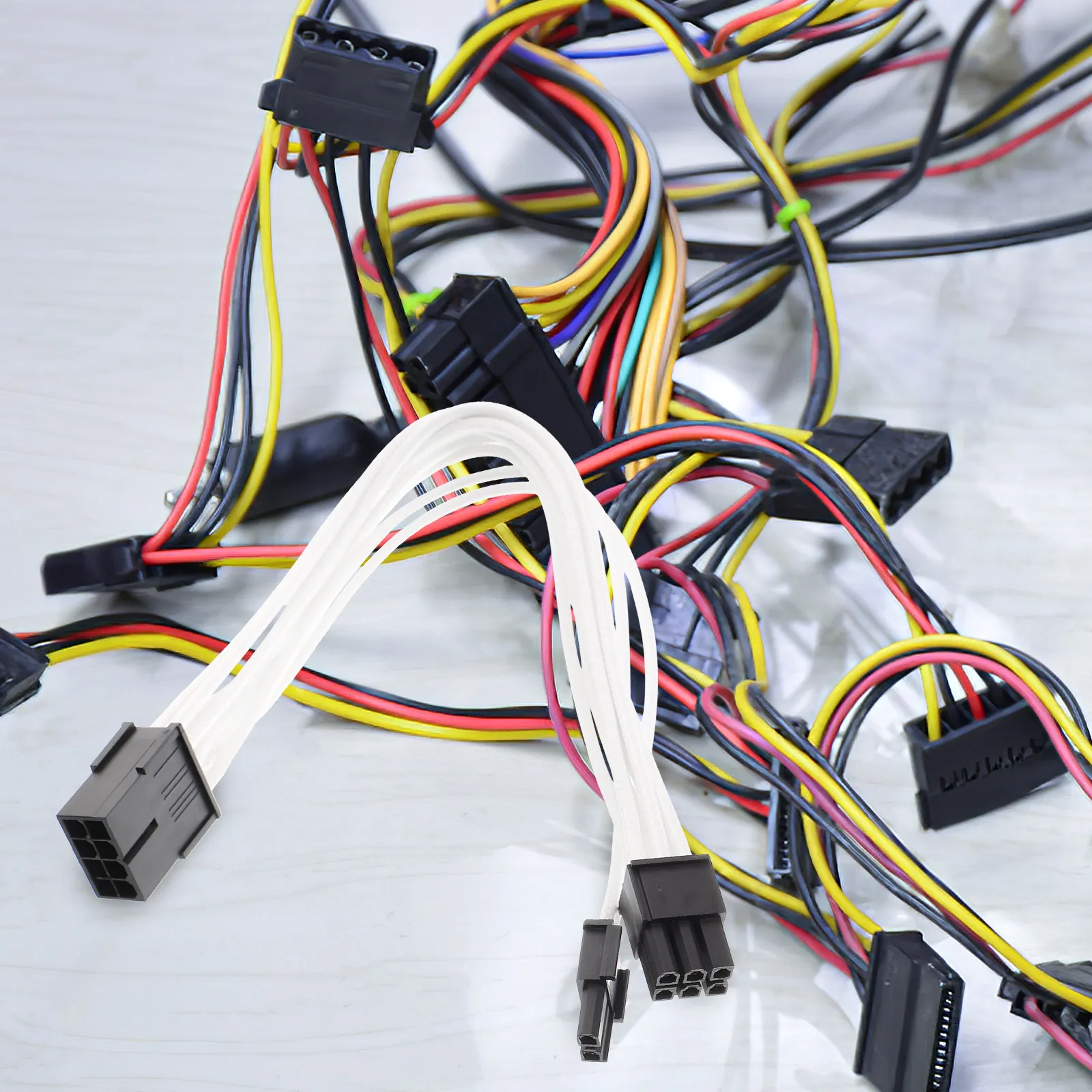 

Комплект удлинительных кабелей (1 шт.): Модульные медные кабели питания 25 см для ПК, GPU, PCI-E, система удлинения кабелей