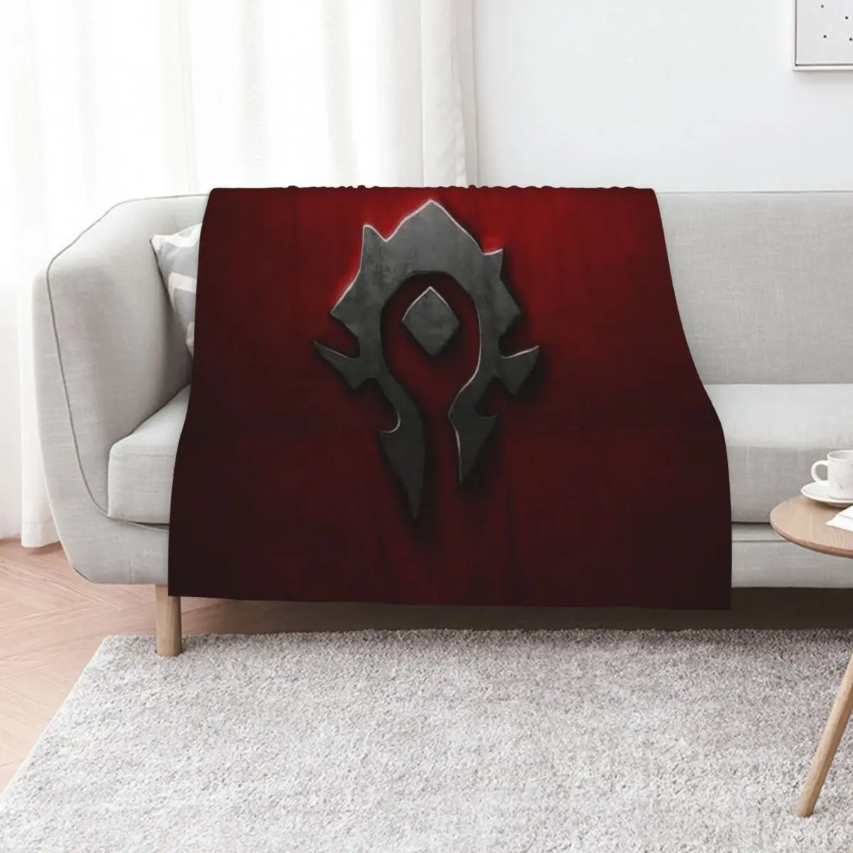 

Horde shield from the game World of Warcraft -WoW- red background Throw Blanket funny gift Moving Extra Large Throw Blankets