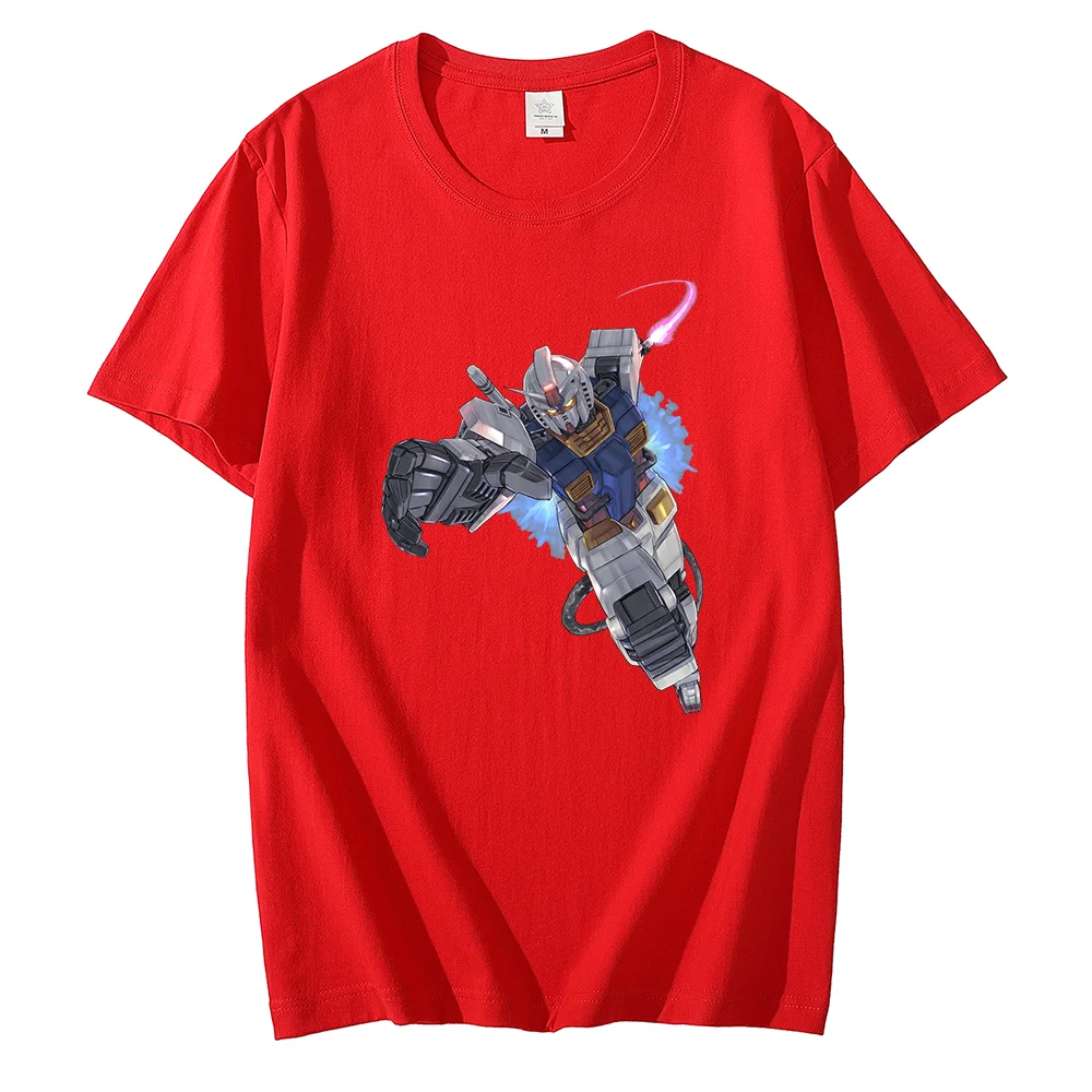 Japanese anime Gundam T-shirt Prototype RX 78 printed sports street casual male and female student T-shirt