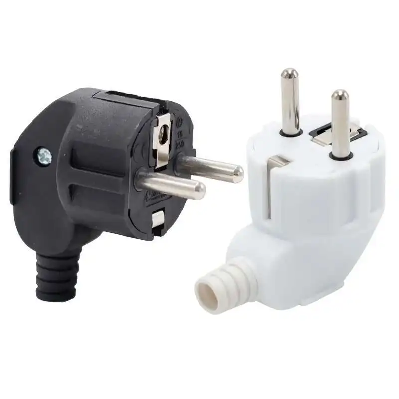 

EU European 3 Pin AC Electrical Power CE Rewireable Plug Outlets Adapter Extension Cord Type D Connector 16A 4000W