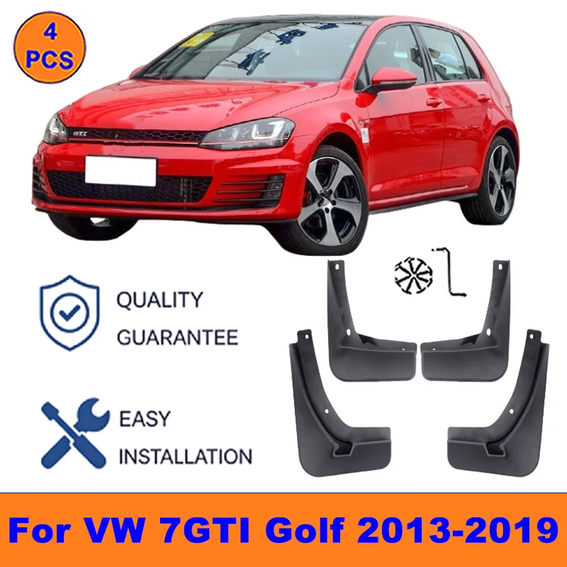 

4Pcs Mud Flaps For VW 7GTI Golf 2013-2019 - Splash Guards Front&Rear Wheel Fender Mudguards Car Exterior Protection Accessories