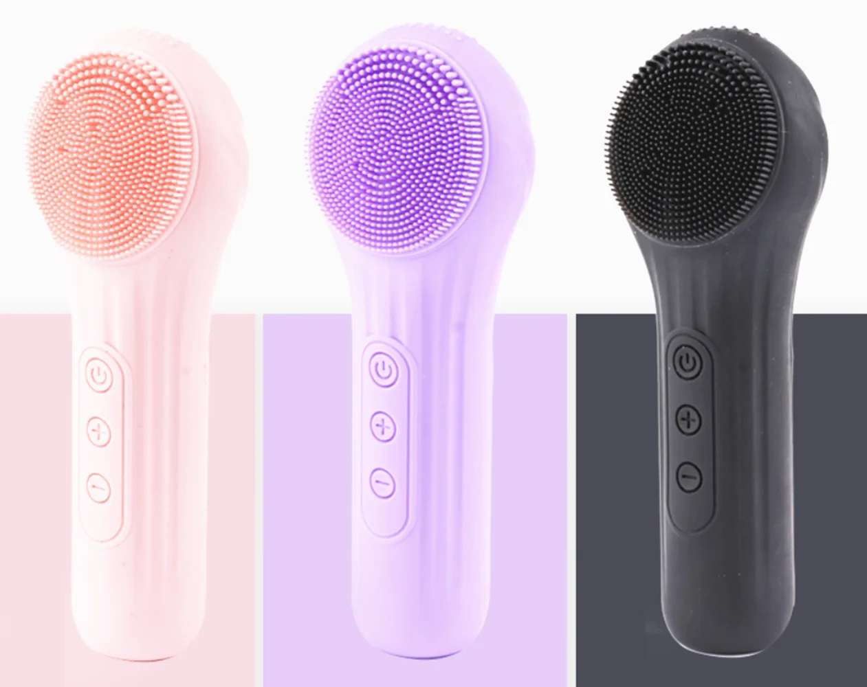 المكتبة الذكية الجمال المنزل استخدام الاهتزاز بالموجات فوق الصوتية التدفئة فرشاة تنظيف الوجه سيليكون فرشاة تنظيف الوجه الكهربائية #6