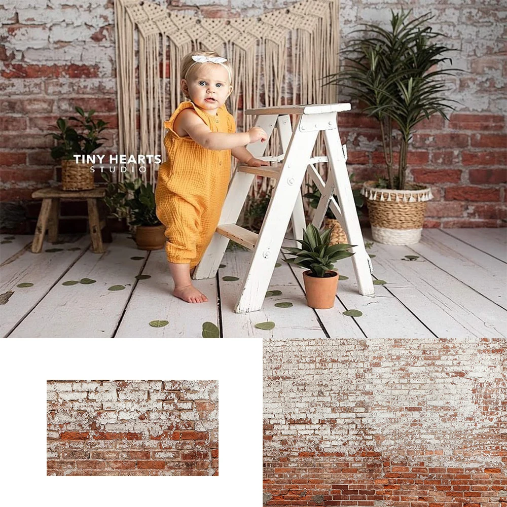 خلفية جدار من الطوب القديم للأطفال حديثي الولادة صورة التصوير راية الكبار الأسرة الفن صورة خلفية استوديو الدعائم #1