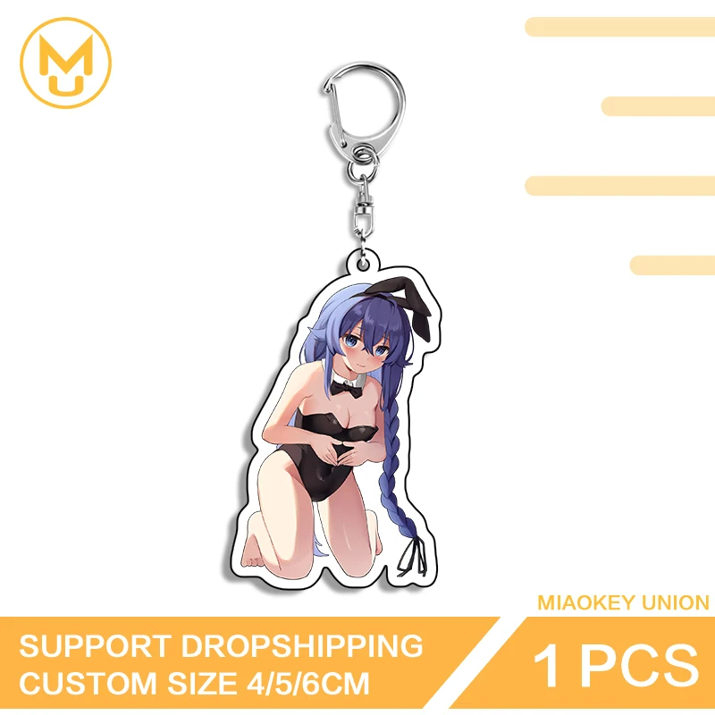 

Alluring Rabbit Girl Roxy Migurdia Double Sided Key Chains Hot Selling Creative Bikini Accessories Pretty Jewelry Decoration