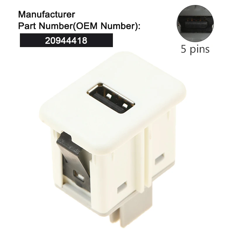 Car USB Auxiliary Plug Port Socket 20944418  for 2011-2020 Cardillac  Chevrorlet  GMCs Sarturn