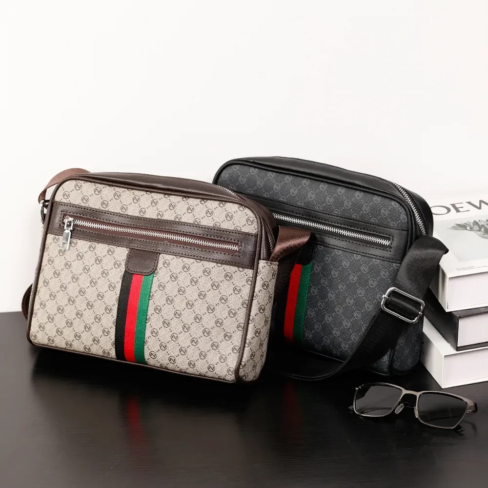 New fashion shoulder bag men's trend all kinds of multifunctional mobile phone bag leisure large capacity satchell bag 2025s hot