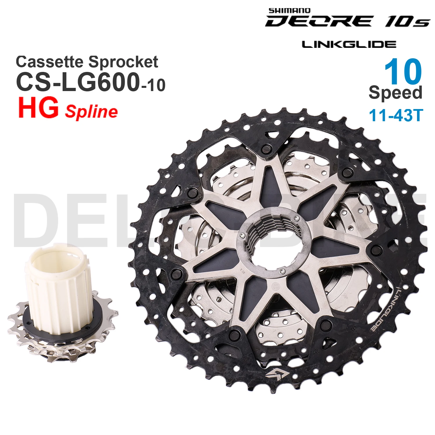 SHIMANO DEORE Cassette Sprocket CS-LG600-10 10-Speed - HYPERGLIDE Original Parts