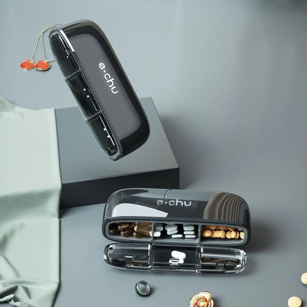 

Moisture Proof Portable Pill Box Dustproof Airtight Silicone Travel Pill Organizer Waterproof Reusable Cute Pill Holder Fish Oil