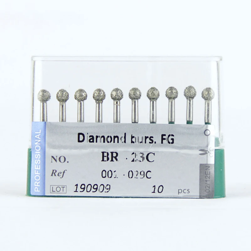 

Dental Diamond Burs 001-029C Round Shape Burs BR-C Series Green Rings Coarse Grit High Quality Dentistry Grinding Tools