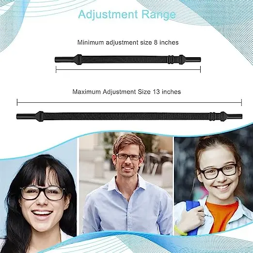 4Pack Adjustable Eyeglasses Strap Holder Cord Lanyard - Neck Rope Chain Necklace for Glasses - Eyewear String Holder