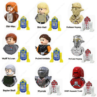 Hasbro New Star Wars Building Blocks Obi-Wan Baylan Skoll Shin Hati Marrok Wulff Yularen Professor Huyang Mini Doll Figures Toys