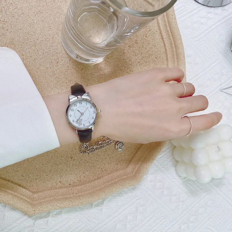 Модные детские часы с цифровым циферблатом, комплект детских часов с кожаным ремешком, кварцевые часы, детские часы для девочек, детские часы Reloj Mujer