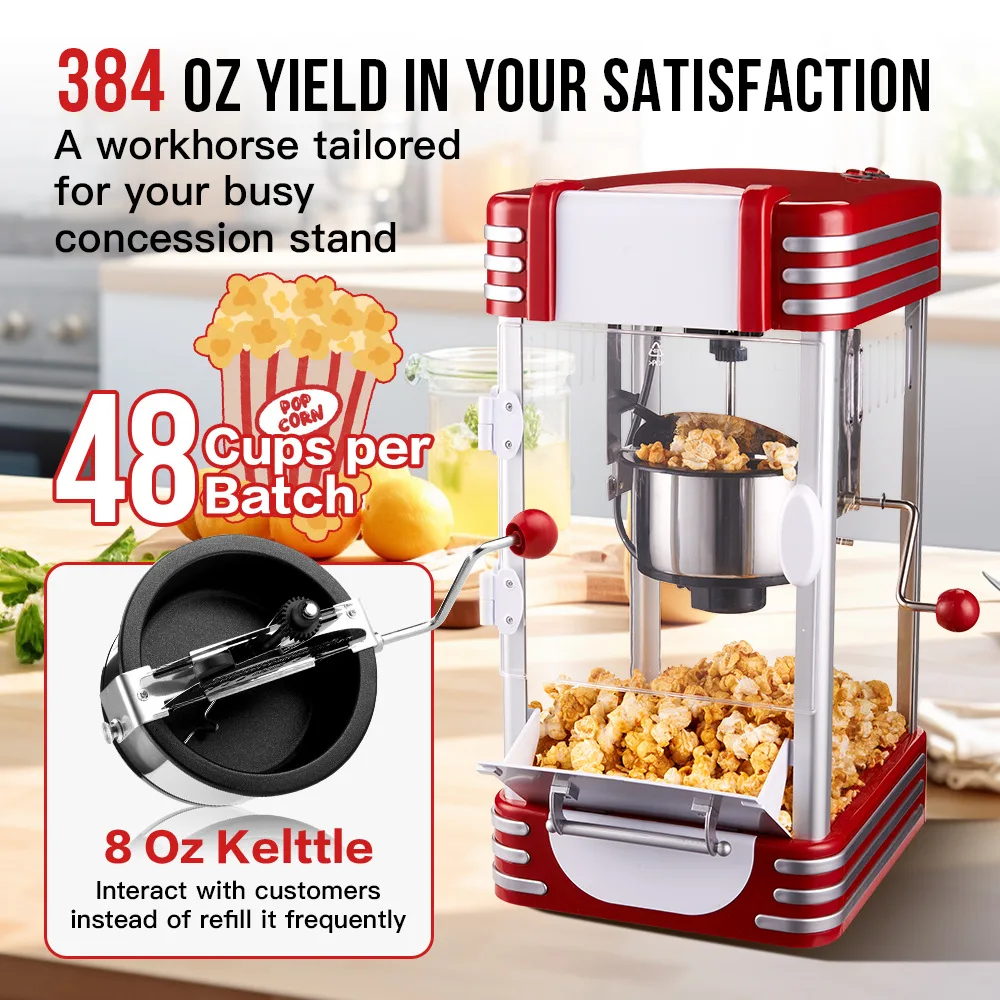 

Commercial popcorn machine, fully automatic popcorn maker, small home - use popcorn machine