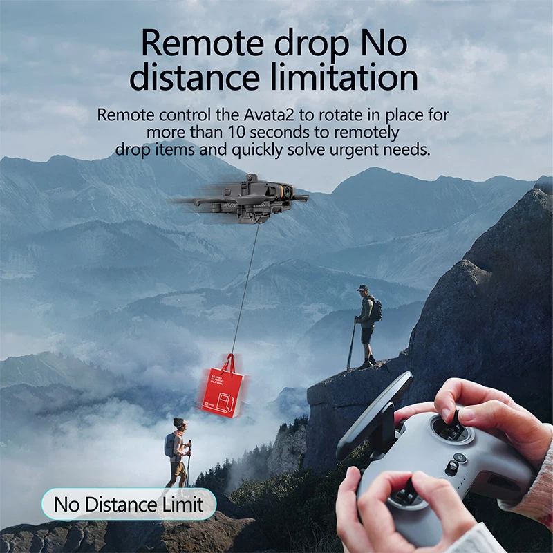 For DJI Avata 2 Drone Airdrop Thrower System Sea Fishing Wedding Ring Gift Life Rescue Multi-function Deliver Dropping Accessory