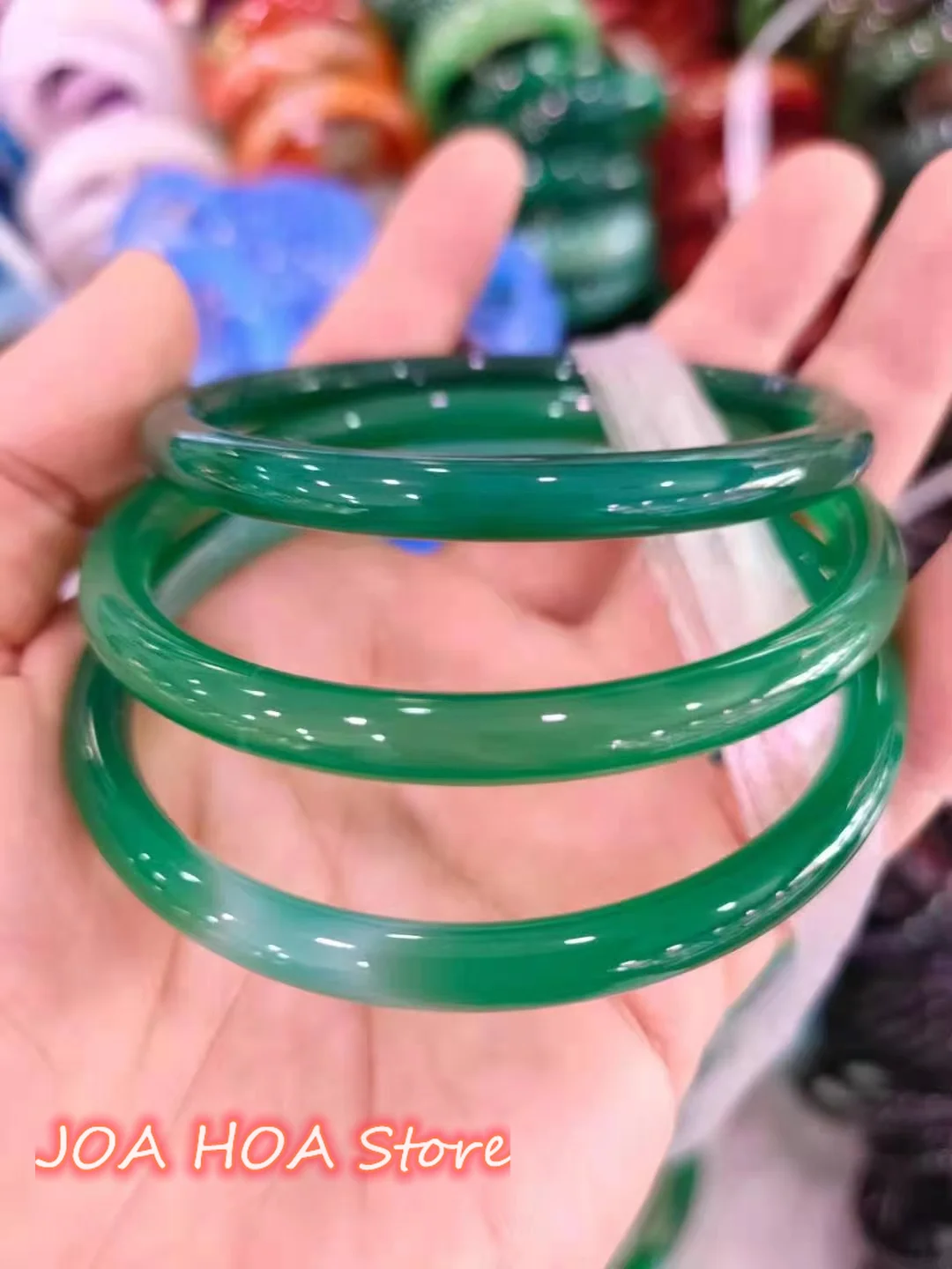 Original Ecology Natural Color Jadeite Handring High Quality Jade Bangle Exquisite Bracelet HAND-hewelry Fine Jewelry