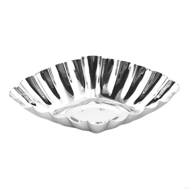 

Q5WD Stainless Steel Egg Tart Pan Mini Cupcake Molds Mould Non Baking Tin Kitchen Baking Tool for Home Kitchen