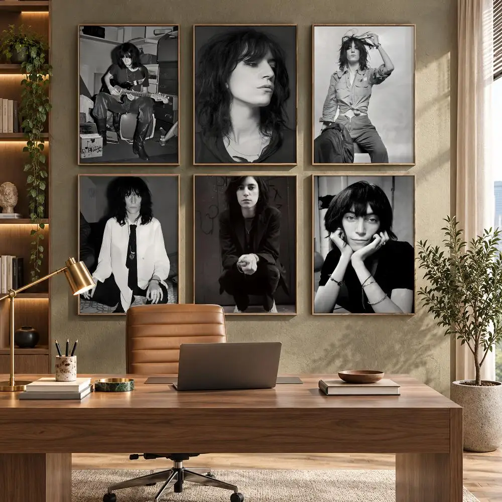 Singer P-Patti Smith Poster High-Quality Waterproof Wall Decal for Study, Living Room & Garage, Great Gift for Fans