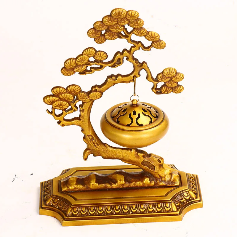 

Gold Home Decoration Incense Burner Hanging Holder Chinese Style Delicate Decoration Incense Base Stove Burner