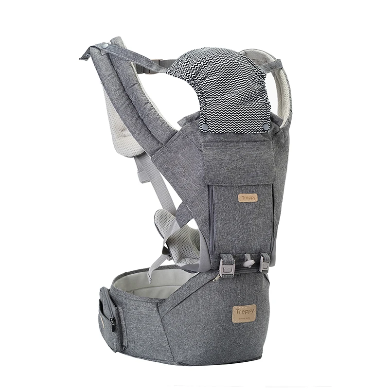 For OEM Breathable Ergonomic Baby Carrier Backpack 3-in-1 Cotton Baby Carrier Sling Wrap Baby Carrier with Hip Seat