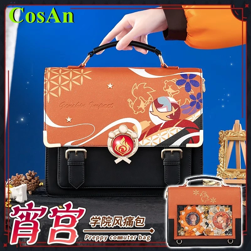 

CosAn Game Genshin Impact Yoimiya Bag Naganohara Yoimiya Школьная сумка Студенческая поездка на работу Косплей Костюмы Тематический пакет