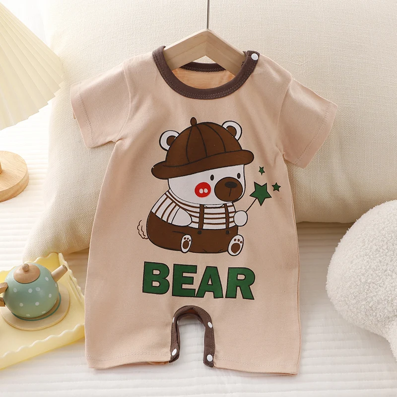 Newborn Baby Boy Girl Letter Print Bodysuit Jumpsuit Clothes Outfit Infant Kids Boys Girls DS19