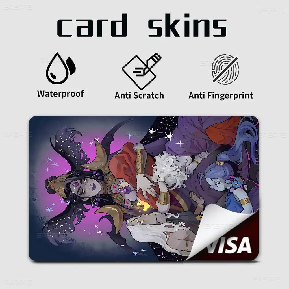 أنيمي H-Hades 2024 أنيمي الكرتون الجلد ملصقات فيلم الشريط الحال بالنسبة لبطاقة الخصم الائتمانية الكبيرة الجانب الأمامي