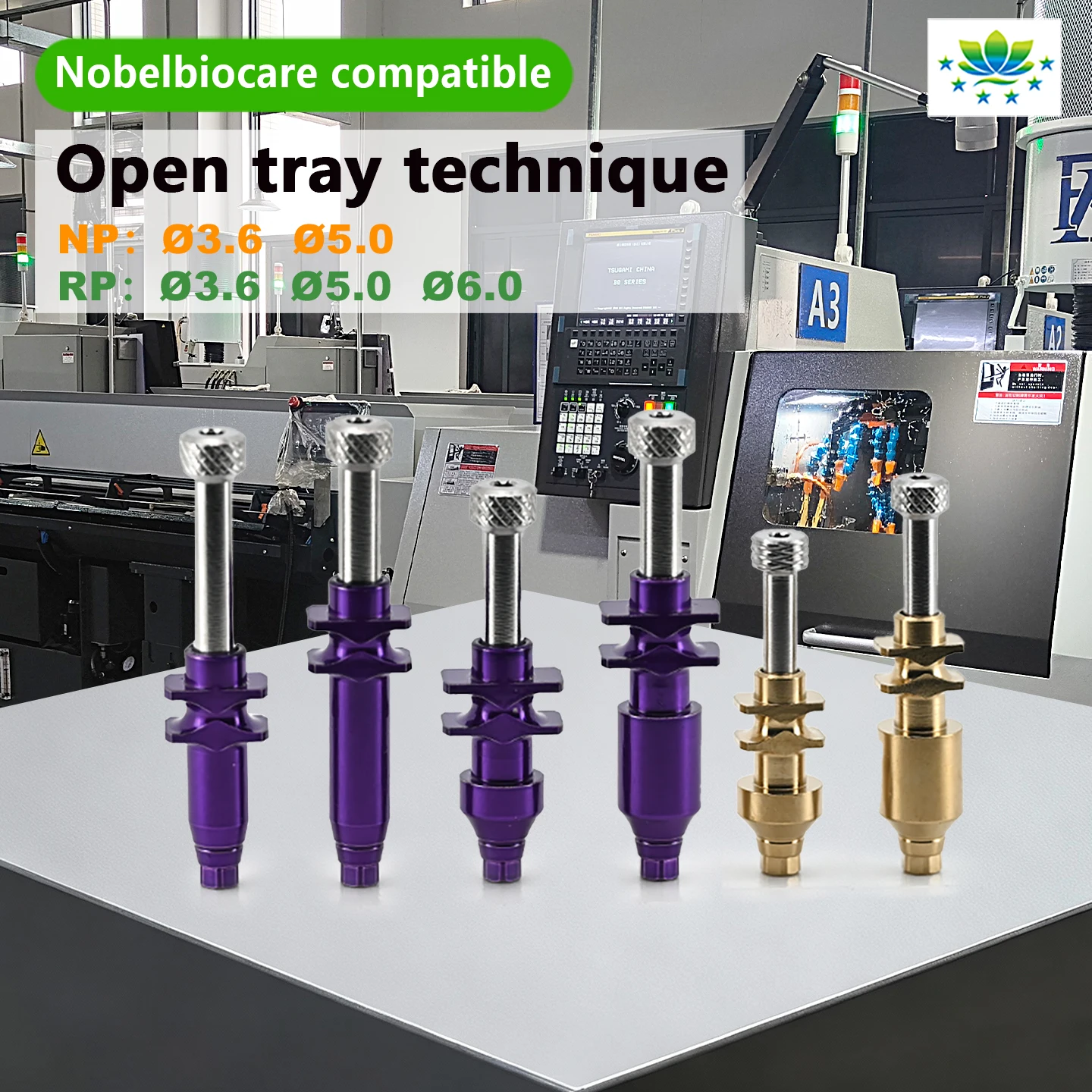Compatible Nobel Open Tray Pick up Transfer Coping Impression Analog with Matching Screw OEM ODM Factory Direct Supply