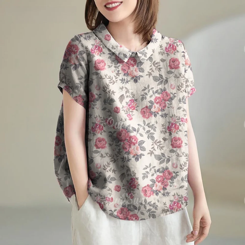 

Модные рубашки для молодых женщин, футболки с принтом, повседневные гавайские лацканы, женские рубашки с короткими рукавами и удобные рубашки.
