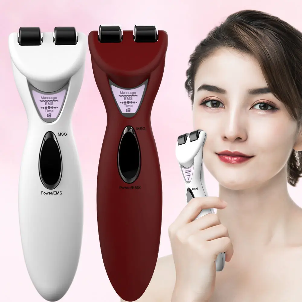 EMS Face Roller Facial Massage Machine, Skin Lifting Roller, Massageador vibratório elétrico, Cuidados pessoais